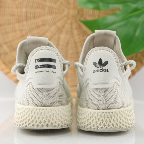 Adidas Originals Pharell Williams Mens Sneaker Size 8 Cream White Knit Shoe - Picture 7 of 12